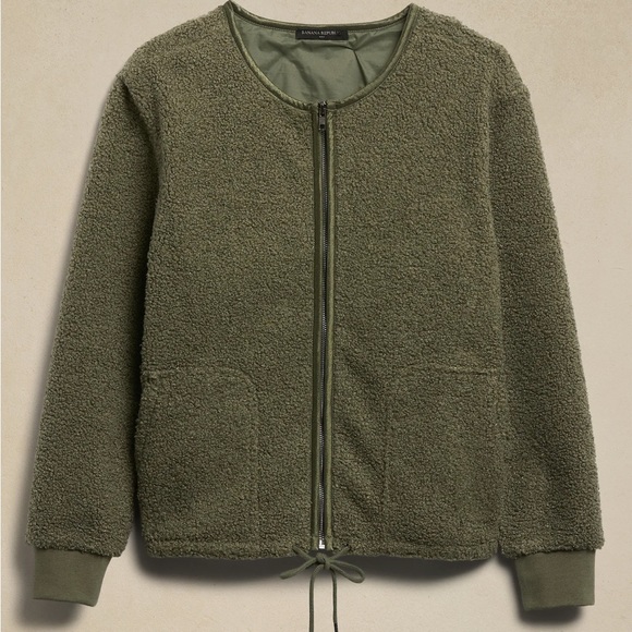 Beautiful Banana Republic Cassia Sherpa Bomber, Small, NWT - Picture 10 of 10